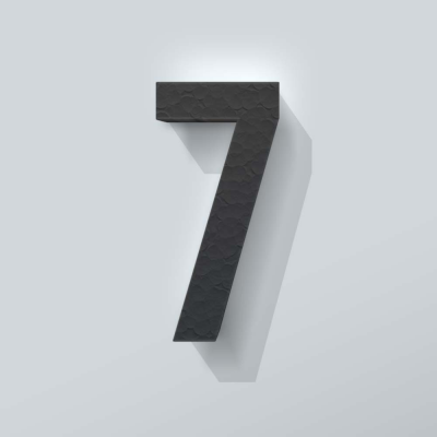 Grijs Piepschuim Cijfer 7 Bodoni - 1