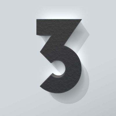 Grijs Piepschuim Cijfer 3 Big John - 1