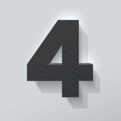 Grijs Piepschuim Cijfer 4 Big John - 1