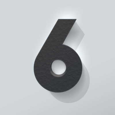 Grijs Piepschuim Cijfer 6 Big John - 1