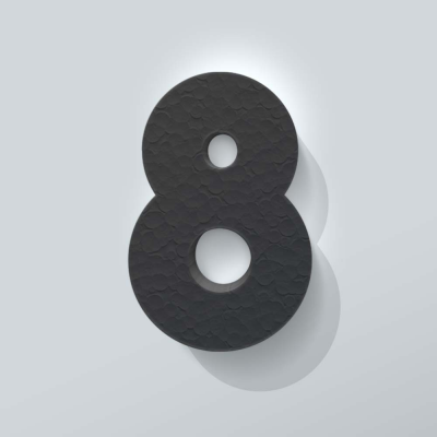 Grijs Piepschuim Cijfer 8 Big John - 1