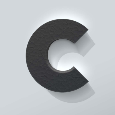 Grijs Piepschuim Letter C Big John - 1 Grijs Piepschuim Letter C Big John - 1