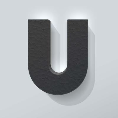Grijs Piepschuim Letter U Big John - 1 Grijs Piepschuim Letter U Big John - 1