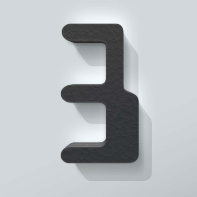 Grijs Piepschuim Cijfer 3 Checkbook - 1