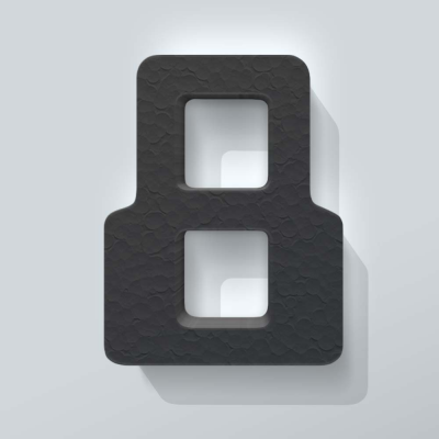 Grijs Piepschuim Cijfer 8 Checkbook - 1