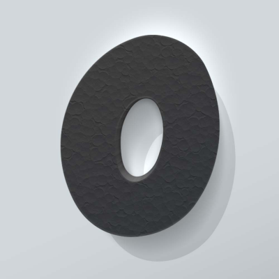 Grijs Piepschuim Cijfer 0 Grobold - 1