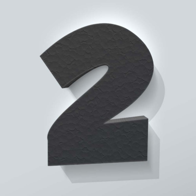 Grijs Piepschuim Cijfer 2 Grobold - 1