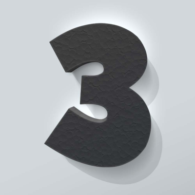 Grijs Piepschuim Cijfer 3 Grobold - 1