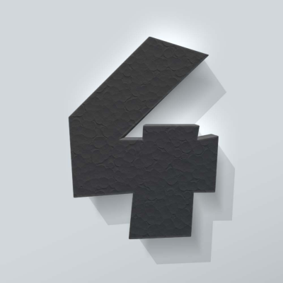 Grijs Piepschuim Cijfer 4 Grobold - 1