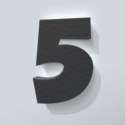 Grijs Piepschuim Cijfer 5 Grobold - 1