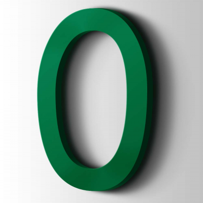 Kunststof Cijfer 0 Comic Sans Acrylaat 6029 Mint Green - 1