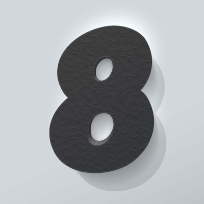 Grijs Piepschuim Cijfer 8 Grobold - 1