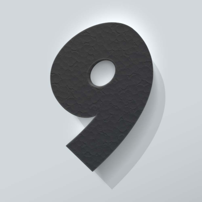 Grijs Piepschuim Cijfer 9 Grobold - 1