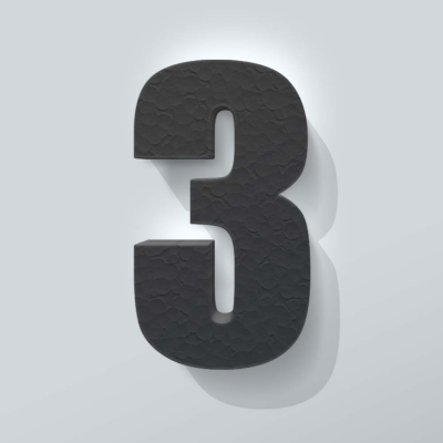 Grijs Piepschuim Cijfer 3 Impact - 1