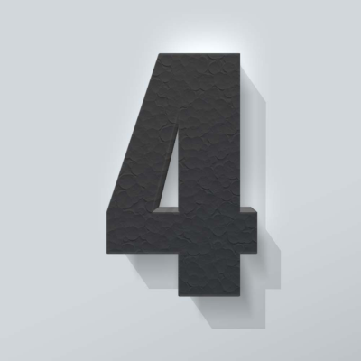 Grijs Piepschuim Cijfer 4 Impact - 1