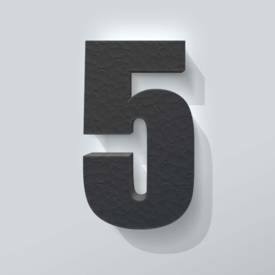 Grijs Piepschuim Cijfer 5 Impact - 1