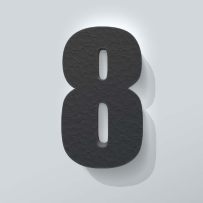 Grijs Piepschuim Cijfer 8 Impact - 1