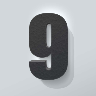 Grijs Piepschuim Cijfer 9 Impact - 1