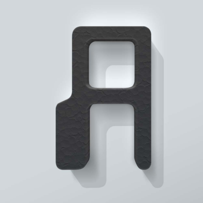 Grijs Piepschuim Letter A Checkbook - 1