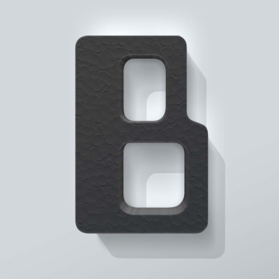 Grijs Piepschuim Letter B Checkbook - 1