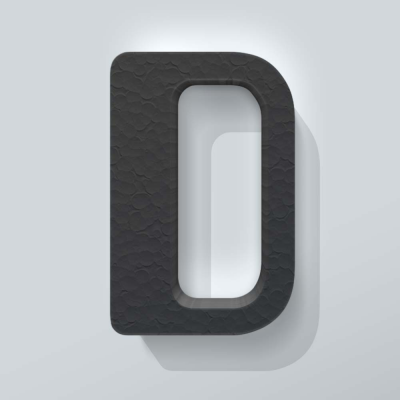 Grijs Piepschuim Letter D Checkbook - 1