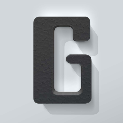 Grijs Piepschuim Letter G Checkbook - 1