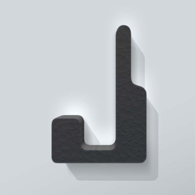 GrijsPiepschuim Letter J Checkbook - 1