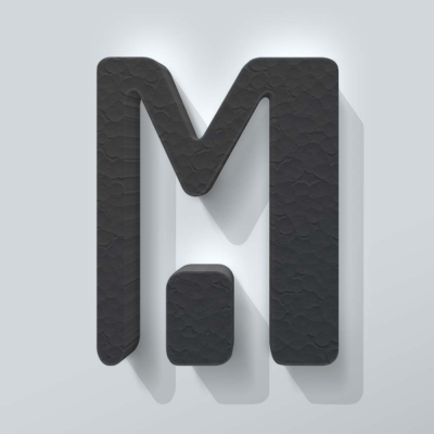 Grijs Piepschuim Letter M Checkbook - 1