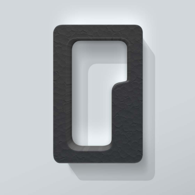 Grijs Piepschuim Letter O Checkbook - 1