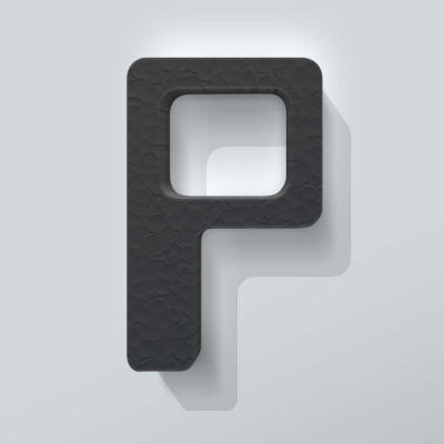 Grijs Piepschuim Letter P Checkbook - 1