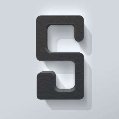 Grijs Piepschuim Letter S Checkbook - 1