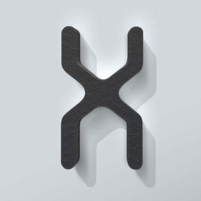 Grijs Piepschuim Letter X Checkbook - 1