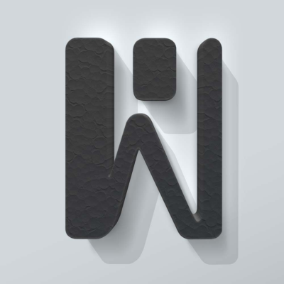 Grijs Piepschuim Letter W Checkbook - 1