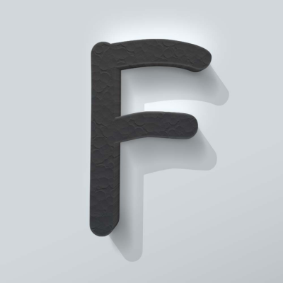 Grijs Piepschuim Letter F Comic Sans - 1 Grijs Piepschuim Letter F Comic Sans - 1