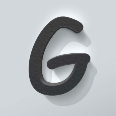 Grijs Piepschuim Letter G Comic Sans - 1