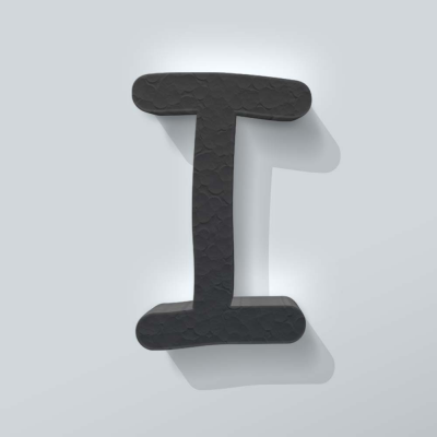 Grijs Piepschuim Letter I Comic Sans - 1 Grijs Piepschuim Letter I Comic Sans - 1