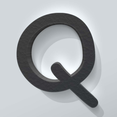 Grijs Piepschuim Letter Q Comic Sans - 1 Grijs Piepschuim Letter Q Comic Sans - 1