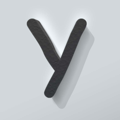 Grijs Piepschuim Letter Y Comic Sans - 1 Grijs Piepschuim Letter Y Comic Sans - 1