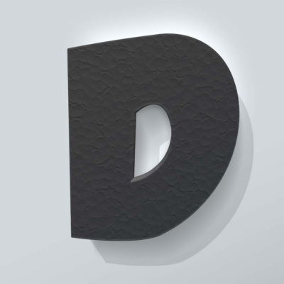 Grijs Piepschuim Letter D Grobold - 1