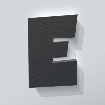 Grijs Piepschuim Letter E Grobold - 1