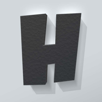 Grijs Piepschuim Letter H Grobold - 1