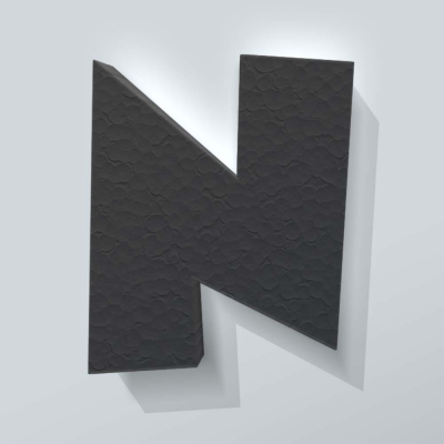 Grijs Piepschuim Letter N Grobold - 1