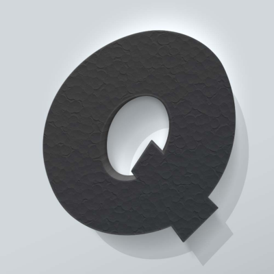 Grijs Piepschuim Letter Q Grobold - 1
