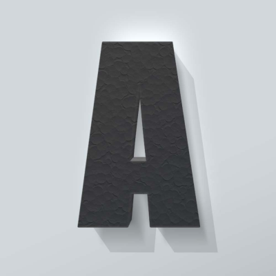 Grijs Piepschuim Letter A Impact - 1