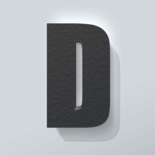 Zwart Piepschuim Letter D Impact - 1