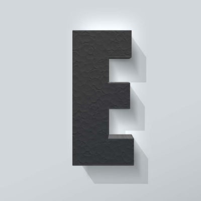 Grijs Piepschuim Letter E Impact - 1