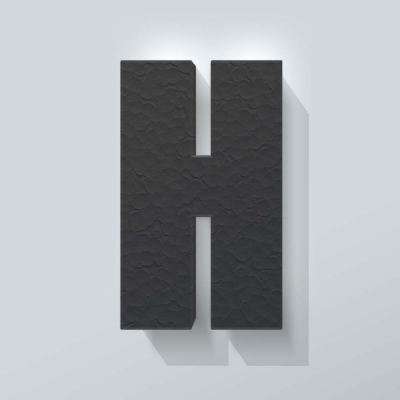 Grijs Piepschuim Letter H Impact - 1