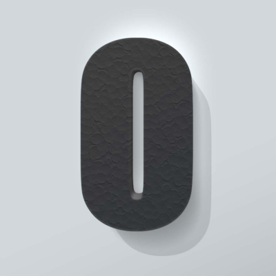 Grijs Piepschuim Letter O Impact - 1