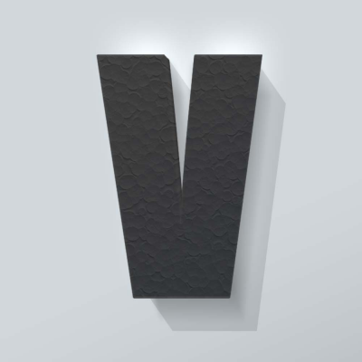 Grijs Piepschuim Letter V Impact - 1