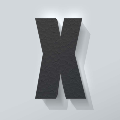 Grijs Piepschuim Letter X Impact - 1